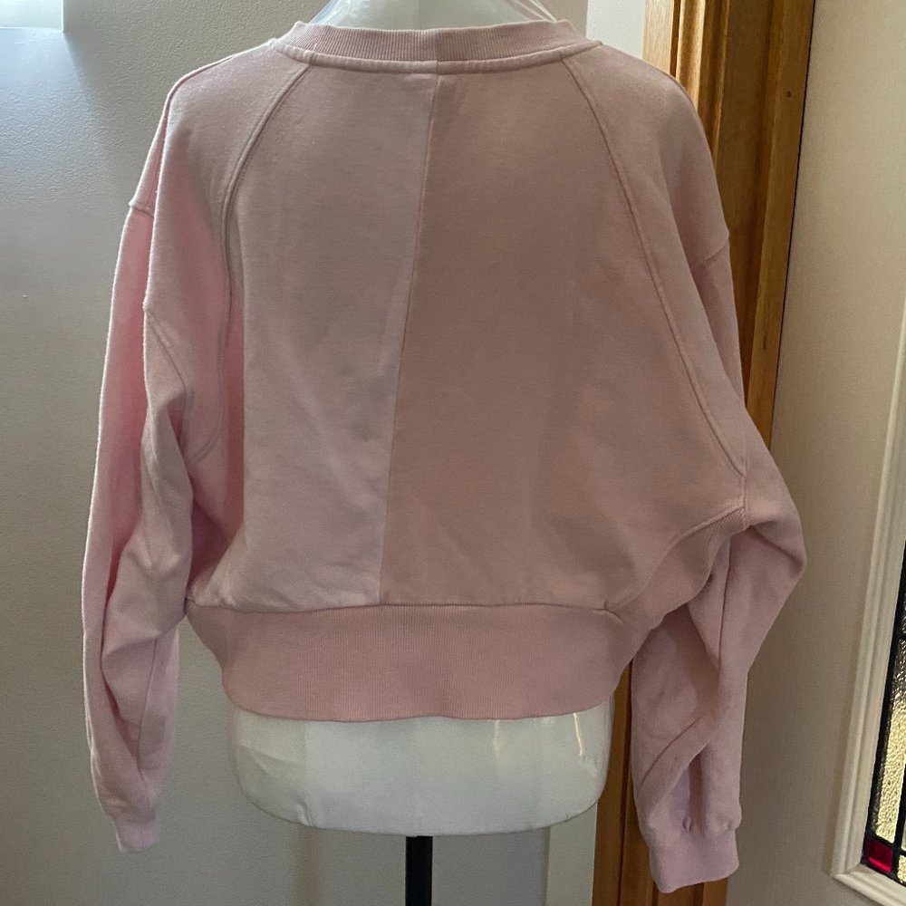 Jaggad Women's Pink/Apricot Cropped Logo Sweater 'oversize' Size S - Picture 4 of 9